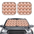 thumbnail image 2 of Daiia Cartoon Rabbit 2PCS Car Windshield Sun Shade, Foldable Sun Shield for Car Front Window, Auto Sun Blocker Visor Protector Universal for Truck SUV Pickup-Large, 2 of 7