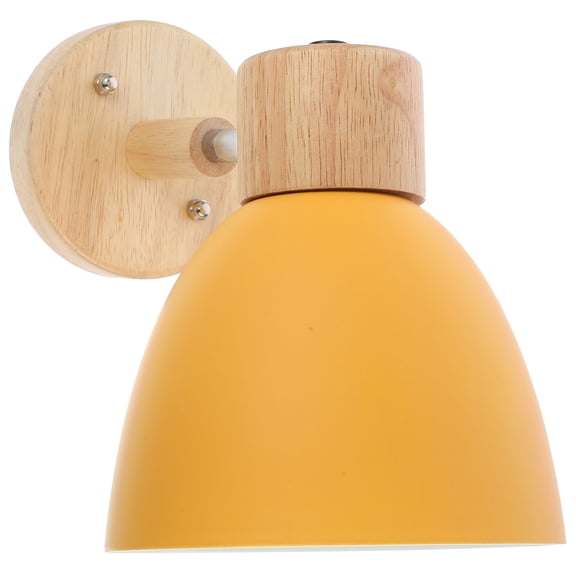 KALLORY Nordic Yellow Wall Lamp, Simple Design for Study Room and Mirror Front