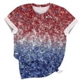thumbnail image 5 of Tnhcen Women's 4th of July Patriotic Print Crewneck T-Shirt | Loose Fit Polyester Spandex Tops | Plus Size Friendly (S-5XL) Casual Summer Tops, 5 of 5