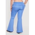 thumbnail image 4 of Women's Plus Size Drawstring Fold Over Waist Flare Leg Pants, 4 of 4