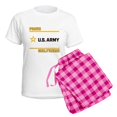 thumbnail image 5 of CafePress - Proud Army Girlfriend Black And Gold Pajamas - Women's Short Sleeve Print T-Shirt and Pants Light Cotton Pajama Set, 5 of 7