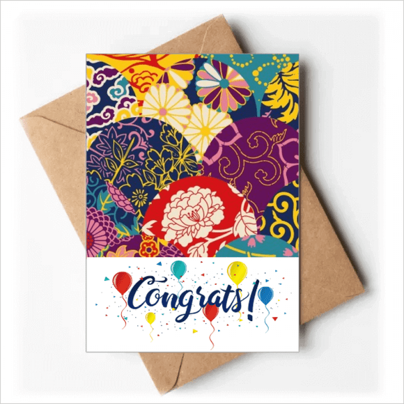Flowers Dots Pattern Chinese Japanese Style Asia Wedding Cards Congratulations Greeting Envelopes