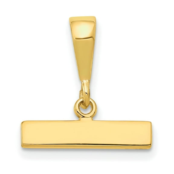 14K Yellow Gold Large Top Charm pendant Jewelry