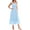 Light Blue, variant on PRETTYGARDEN Women's Midi Tulle Dress Sleeveless Smocked Square Neck Ruffle Flowy Party Wedding Guest Sundress