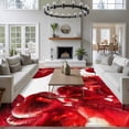 thumbnail image 3 of 5'x7' Area Rugs, Valentine's Day Indoor Outdoor Area Rug for Living Room Bedroom, Dark Red Love Heart Ballons Romantic Washable Bathroom Rugs Kitchen Floor Carpet Mats Home Decor Aesthetic, 3 of 8