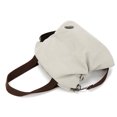 thumbnail image 2 of Bolsa de lona de gran capacidad, reutilizable, evita la deformación, bolsa de compras de tela de color blanco cremoso, 2 of 13
