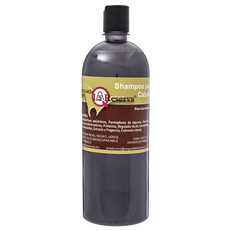 Yeguada La Reserva Shampoo de Caballo Negro (1 liter Bottle) For Strong, Healthy And Beautiful Hair (For Dark to Black Colored (Best Shampoo For Healthy Shiny Hair)