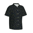 thumbnail image 3 of Xecao Constellation print Hawaiian shirt - a stylish short-sleeve button-down for men, perfect for casual beach and tropical outings., 3 of 9