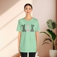 thumbnail image 4 of Checkered Bunny Easter Short Sleeve T-shirts, Easter Bunny Women T-shirts, 4 of 4