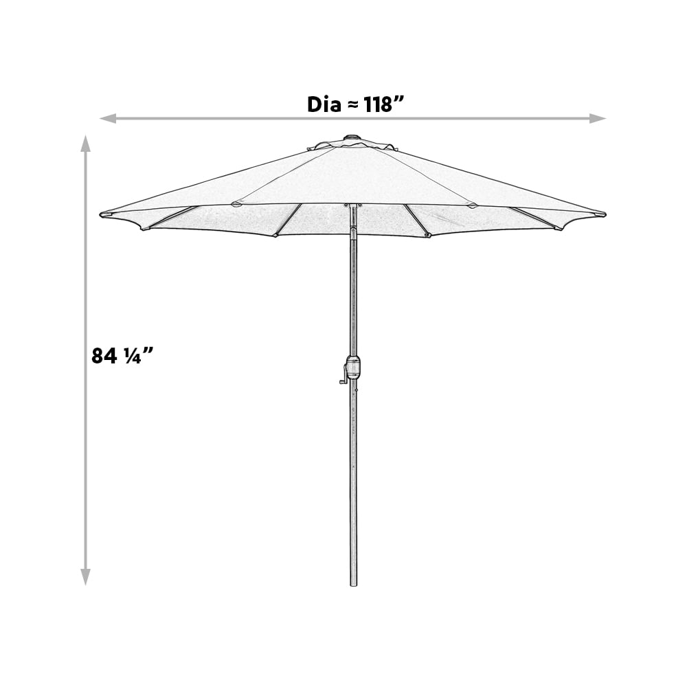 Abble Outdoor 10ft Patio Umbrella with Crank and Tilt - Lime Green