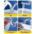 thumbnail image 4 of Extensor de grifo de 1-2 piezas, brazo robótico de aleación, 1080 ° Extensión de grifo universal giratoria, grifo giratorio para lavabo de baño, 4 of 5