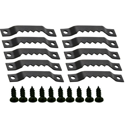 

300Pcs Hooks Serrated Creative Hooks Single Hole Picture Frame Hangers Holders with Screws(Black)
