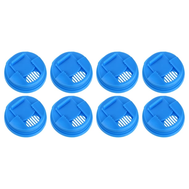Tapas de Latas de Soda, 8 piezas - Cubiertas de Latas de Plástico, Tapas que se Ajustan al Tamaño Estándar para Bebidas de Soda y Cerveza (Azul)