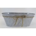 thumbnail image 1 of Silver With Rope Ribbon Trim Planter, 1 of 1