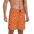 thumbnail image 2 of Sikiie Dots On Orange Background Mens Pajama Shorts, Lightweight Lounge Pant with Pockets Soft Sleep Pj Shorts for Men3X-Large, 2 of 6