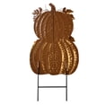 thumbnail image 5 of Rustic Metal Stacked Pumpkin Garden Stake Indoor Outdoor Welcome Decoration, 5 of 8