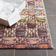 thumbnail image 5 of SAFAVIEH Barbados Kentigern Geometric Indoor/Outdoor Area Rug, Purple/Green Rust, 4' x 6', 5 of 11