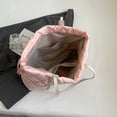 thumbnail image 3 of Bolso de mano acolchado con diamantes para mujer, bolso de mano hinchado de gran capacidad, bolso de citas diario, 3 of 8