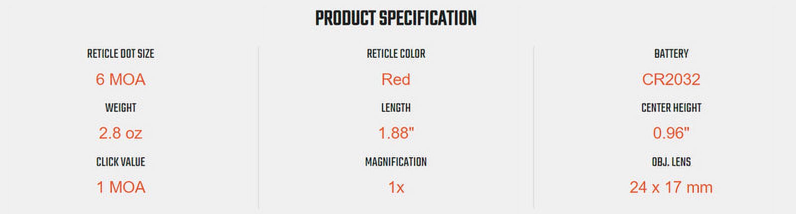 Athlon Optics Midas TSR1-M Red Dot RMR Footprint 6MOA Dot