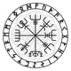 thumbnail image 1 of Dopetattoo 6 Hojas Tatuajes Temporales Vegvisir Brújula Vikingos Tatuaje Temporal Cuello Brazo Pecho para Mujeres Hombres Adultos Vegvisir Tatuaje, 1 of 4
