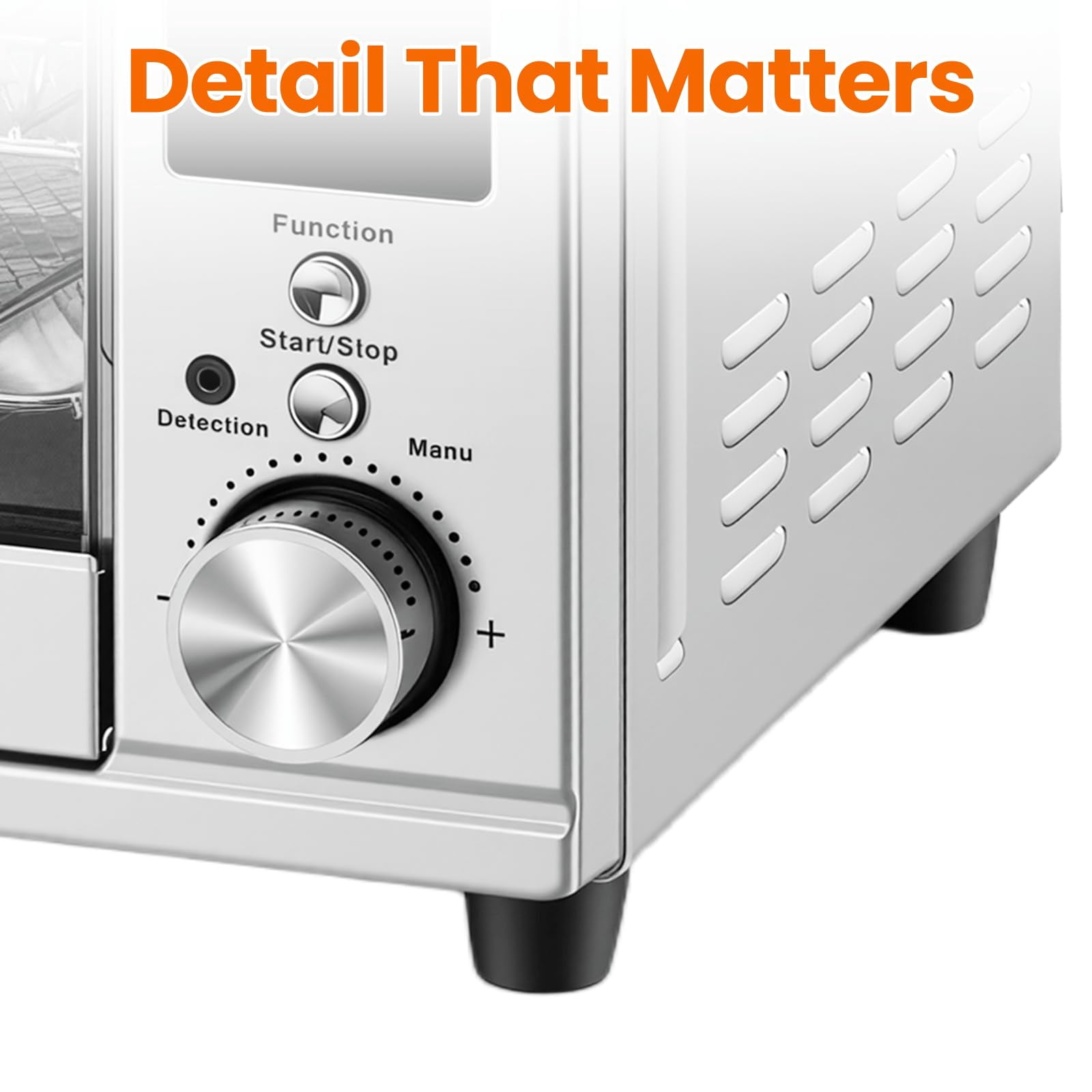 LIFERECORD Air Fryer Toaster Oven Combo Extra Large 29.6QT, Countertop Smart Probe Oven with 12 Functions in 1, Stainless Steel, 7 Accessories, Up to 450°F