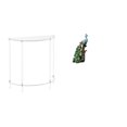thumbnail image 1 of Mesita de noche de acrílico,Mesa auxiliar de acrílico transparente Mesa auxiliar transparente en capas,Figura de escritorio,Estante de estatua de pavo real para escritorio,decoración del, 1 of 8