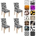 thumbnail image 1 of Chair Covers for Dining Room Set of 4, Stretch Dining Chair Cover 4 Pieces, Washable Kitchen Parsons Chair Slipcovers 4 Pack, Removable Seat Protector for Home and Party, 1 of 5