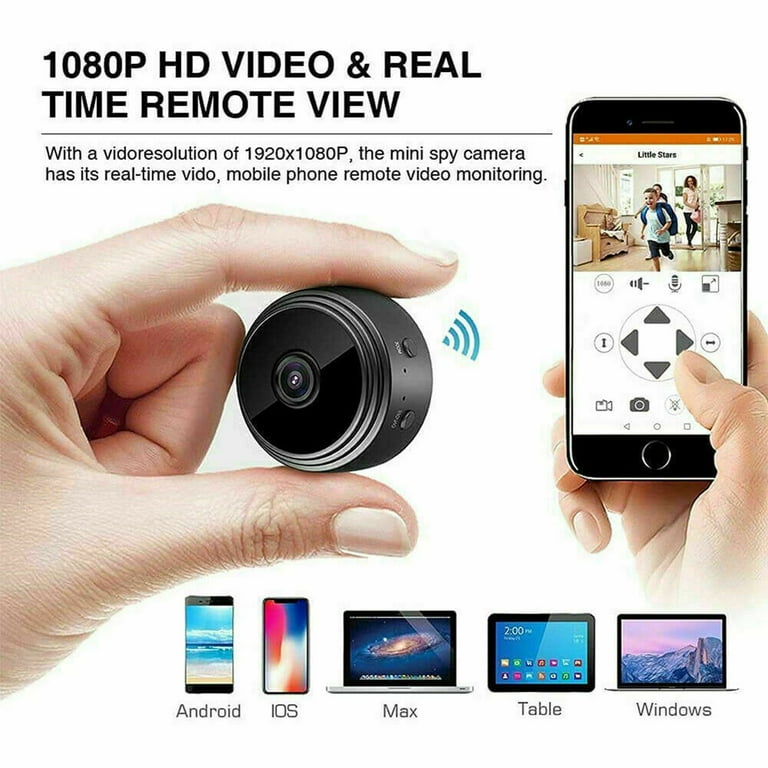  Smallest Spy Camera,Hidden Camera Detector,HD1080P Wireless  Wif Camera, Mini Video Surveillance,Baby Monitor Camera with Night  Vision,Motion Detection,Cloud Storage for Security with iOS Android APP :  Electronics