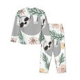 thumbnail image 2 of Goofa Cute Cartoon Sloth Printed Women’s 2 Piece Pajama Set Super,Pajamas Women's Long Sleeve Sleepwear Soft Button Down Loungewear Pjs Lounge Set Nightwear-, 2 of 9
