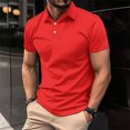 thumbnail image 2 of XuJwPNcy Mens Muscle Shirts Short Sleeve Slim Fit Golf Casual Collared Tops Solid Color Workout T Shirts for Summer, 2 of 6