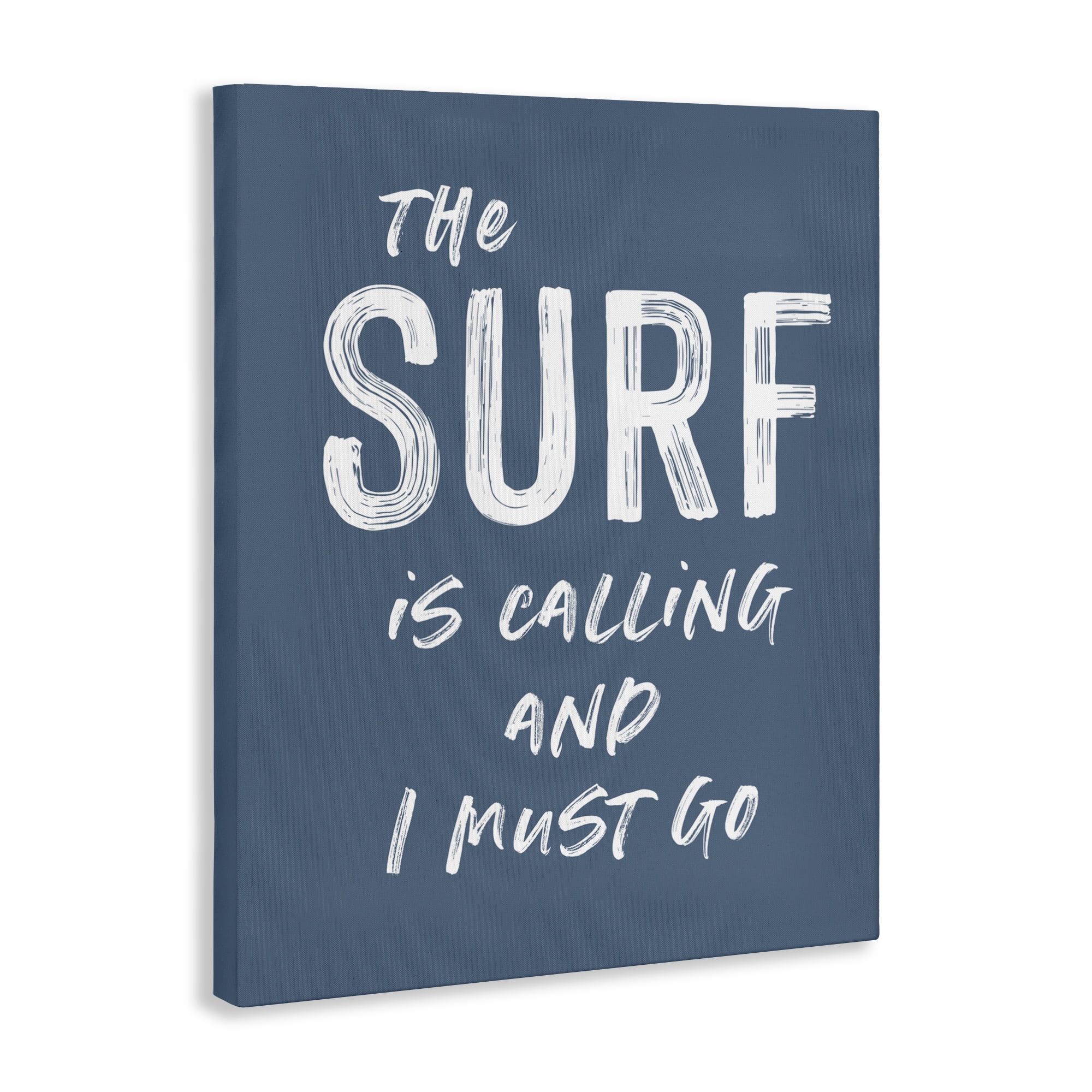 Surf Is Calling Must Go Canvas Wall Art, design by Lettered and Lined