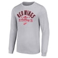 thumbnail image 2 of Men's Starter  Heather Gray Detroit Red Wings Puck Long Sleeve T-Shirt, 2 of 3