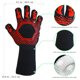 thumbnail image 5 of HOMEMAXS - Par de guantes para horno resistentes al calor de menos de 800 ℃, guantes protectores de silicona para barbacoa de algodón (negro, rojo), 5 of 7