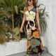 thumbnail image 3 of Flower Cluster Skull Vestido Sin Mangas , Vestidos De Lujo Para Ocasiones Oficiales, 3 of 5