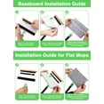 thumbnail image 2 of 4-in-1 Baseboard Cleaning Tool with Handle 5 Reusable Pads 1 Stiff Bristle Brush Carpet Rake for Pet Hair Removal Baseboard Cleaner Carpet Windows Wall Floor Ba, 2 of 8
