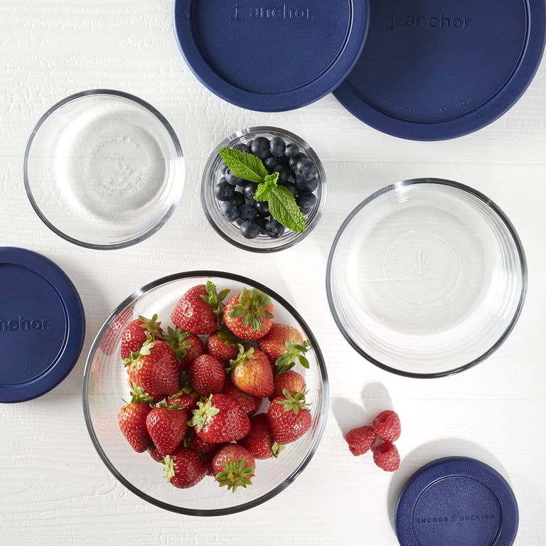 Anchor Hocking Glass Food Storage Containers with Lids, 8 Piece