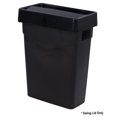 thumbnail image 3 of Soro Essentials- Plastic Trash Can Swing Top Lid Black Color- Fits Slim Waste Container Garbage Bin for Kitchen Home Hotel Garage Bathroom Outdoor Driveway, 3 of 5