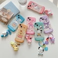 thumbnail image 2 of Funda de teléfono para Iphone 11 12 13 14 Pro Max Lovely 3d Cartoon Hello Kitty Kuromi Melody Design Tpu cubierta de teléfono móvil con colgante, 2 of 4