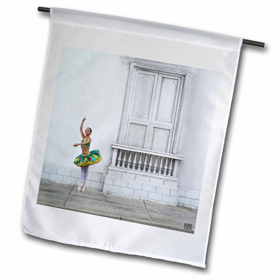 3dRose, Gina, a Colombian professional ballet dancer in Cartagena, 12 x 18 inch Garden Flag
