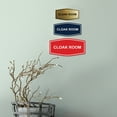 thumbnail image 5 of Signs ByLITA Fancy Cloak Room Sign (White/Red) - Large, 5 of 5