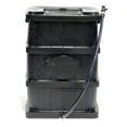 thumbnail image 1 of FCMP Outdoor Wood Grain Rain Water Catcher Barrel with Flat Back Design, Black, 1 of 10