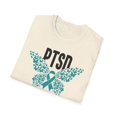 thumbnail image 5 of Teal Ribbon, Gildan Unisex Softstyle T-Shirt, PTSD Graphic Tee, S-3XL, 5 of 5