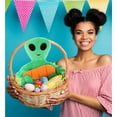 thumbnail image 3 of DolliBu Happy Easter Super Soft Plush Green Alien with Carrot - Cute Stuffed Animals with Carrot Plush Toy, Perfect Easter Gift, Spring Easter Plush Animal – 6 Inches, 3 of 6