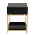 thumbnail image 4 of Baxton Studio Melosa Modern Glam and Luxe Black Finished Wood and Gold Metal 1-Drawer End Table, 4 of 7