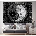 thumbnail image 3 of Árbol de la vida Tapiz Hippie Blanco y negro Tapiz Colgante de pared Estética Yin Yang Tapiz Arte de la pared Decoración para el hogar Dormitorio Sala de estar Dormitorio Ormromra ZJWJ508, 3 of 5