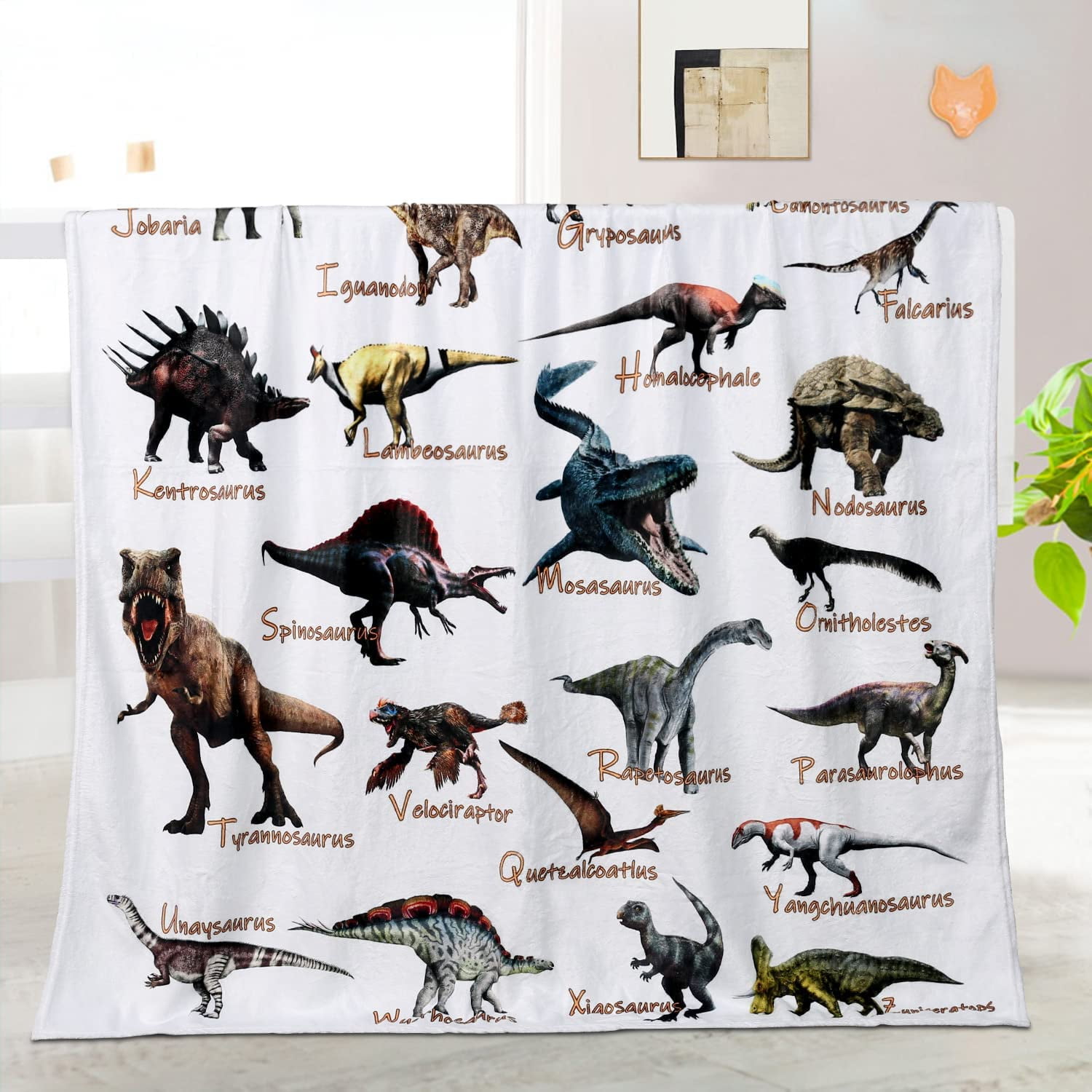 DINOSAUR Print Kids Luxury Soft Throw Blanket – A Blissfully