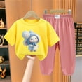 thumbnail image 2 of Rohuuque Cute & Warm Baby Fall & Winter Outfit: Rabbit-Printed Boys & Girls Sweatshirt & Pants Set 11 Years Yellow, 2 of 3