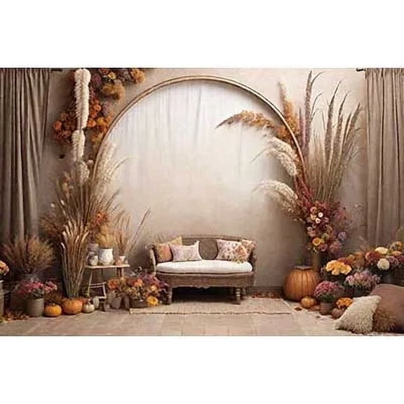 Boho Thatch Party Background Photography Cowboy Bohemia Autumn Photoz Backdrop Childr Studio Photoz Accessories