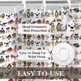 thumbnail image 6 of Abstract Funny Shower Curtain Italian Brainrot Bath Curtain Tralalero Tralala Tung Tung Tung Sahur Bathroom Curtains Gift for Boys, 6 of 6