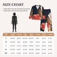 thumbnail image 4 of KLL Casino Poker Chips Print Women's Long Sleeve Pajamas with Pants Sleepwear Loungewear 2 Set-Large, 4 of 8